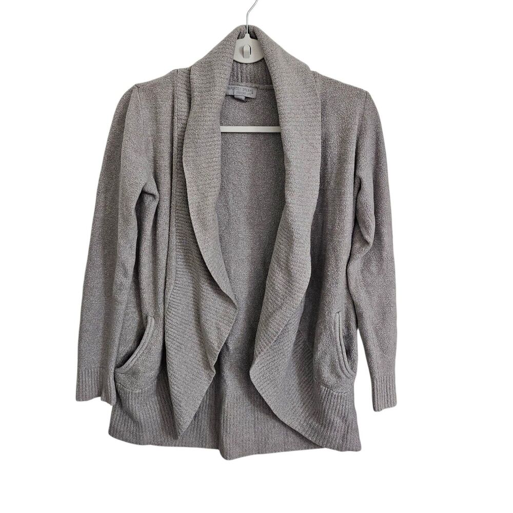 Barefoot Dreams Cozychic Lite Circle Cardigan XS Small Dove Gray Sweater 452